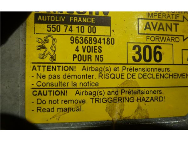 Блок подушек безопасности 550741000, 9636894180 Peugeot 306