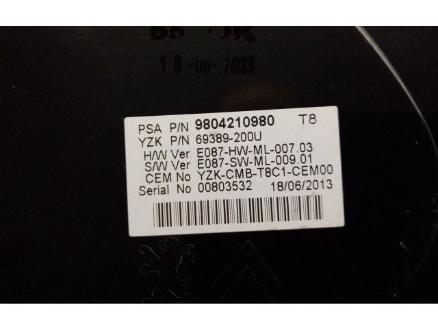 Панель приборов 9804210980, 69389200U   Peugeot 5008       