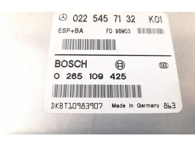 Блок управления АБС 0225457132, 0285452632   Mercedes-Benz A W168