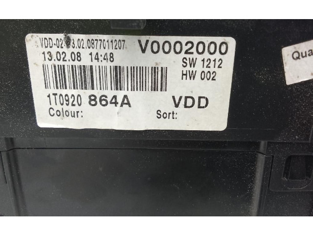 Панель приборов 1T0920864A Volkswagen Caddy