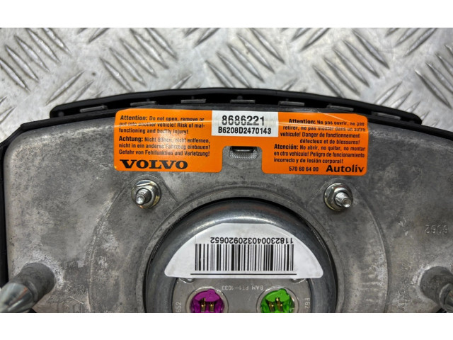 Подушка безопасности водителя 8686221, B6208D2470143 Volvo XC90