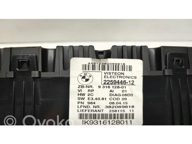 Přístrojová deska BMW X1 E84 2015 9316128