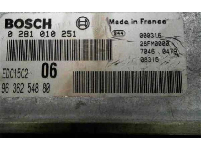 Řídící jednotka 9636254880   Citroen Berlingo 