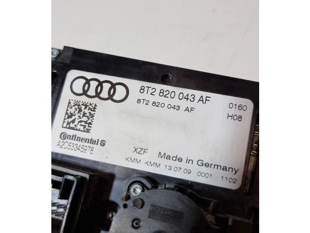 Блок управления климат-контролем 8T2820043AF, 8T2820043 Audi A5 8T 8F