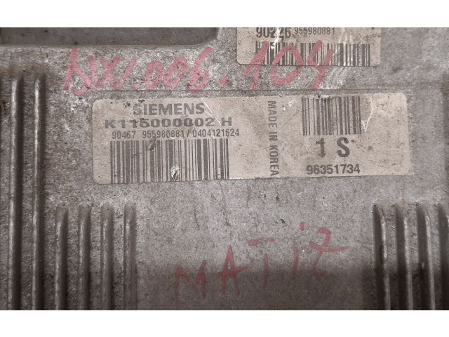 Řídící jednotka K115000002G, DW006131188 Daewoo Matiz 2001