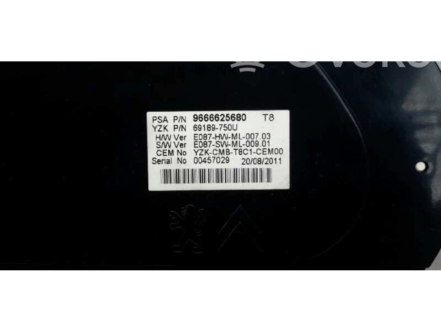 Панель приборов 9666625680, 69189750U   Peugeot 5008       
