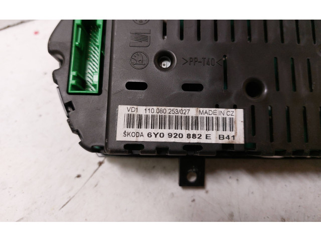 Панель приборов 6Y0920882E, 110080253 Skoda Fabia Mk1 (6Y)