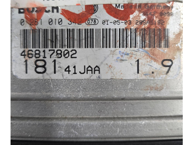 Блок управления двигателя 46817802, 0281010342   Fiat Marea