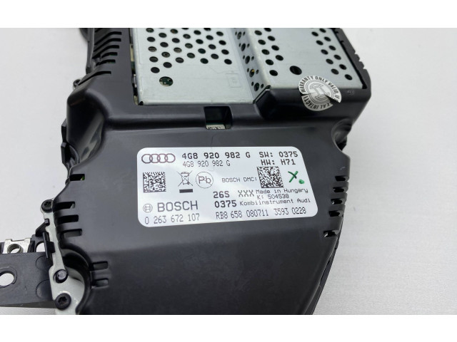 Панель приборов 4G8920982G, 0263672107 Audi A7 S7 4G