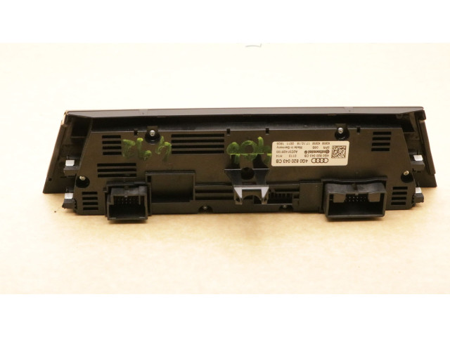Блок управления климат-контролем 4G0820043CB, 4G0820043CB   Audi A6 S6 C7 4G
