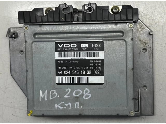 Řídící jednotka 0245451932 Mercedes-Benz CLK A208 C208 1999