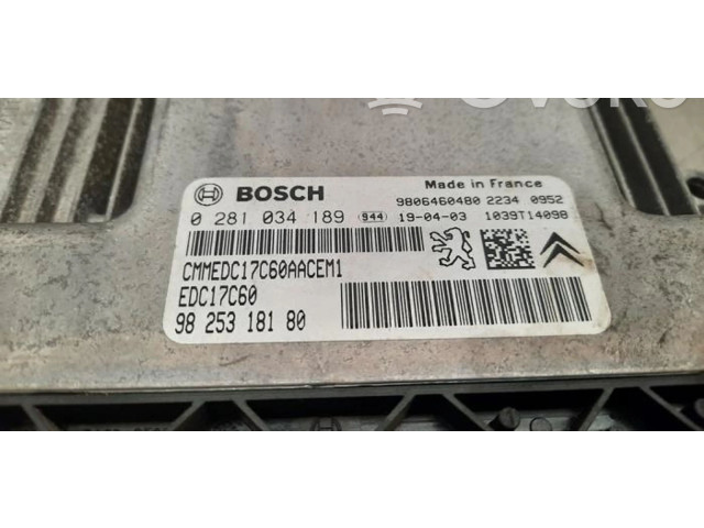 Блок управления двигателя 9806460480   Opel Combo E