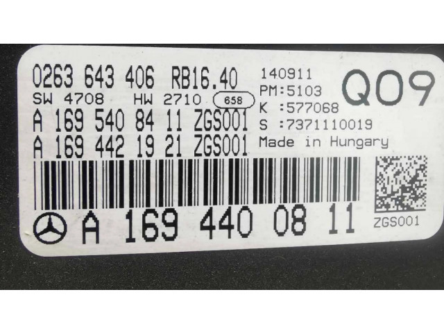 Панель приборов A1694400811, 0263643406   Mercedes-Benz A W169       