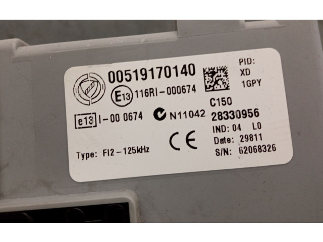 Pojistková skříňka Řídící jednotka BSM 00519170140, 62068326   Fiat Doblo 2012