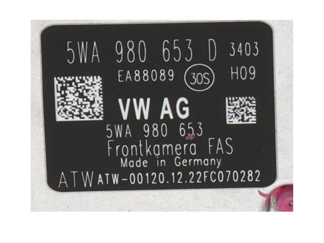 Камера ветрового стекла 5WA980653D Volkswagen Caddy