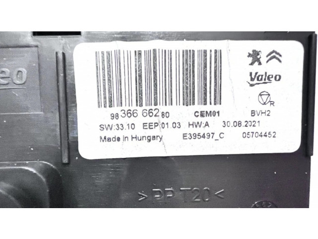Блок управления климат-контролем 9836666280 Peugeot 3008 II