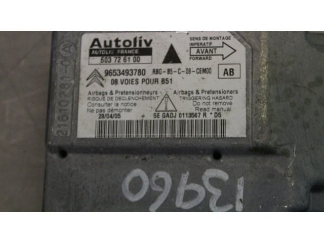 Блок управления 9653493780, 603726100 Citroen C4 I