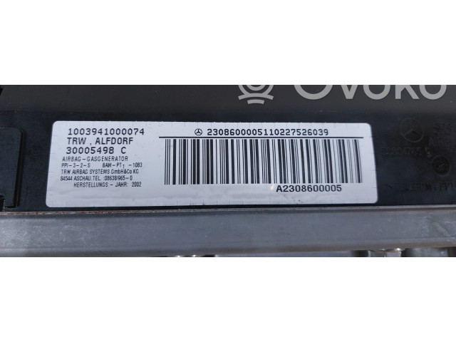 Подушка безопасности пассажира A2308600005, 3004765   Mercedes-Benz SL R230