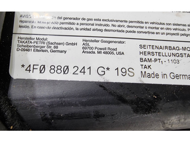 Подушка безопасности в сиденье 4F0880241G   Audi A6 S6 C6 4F