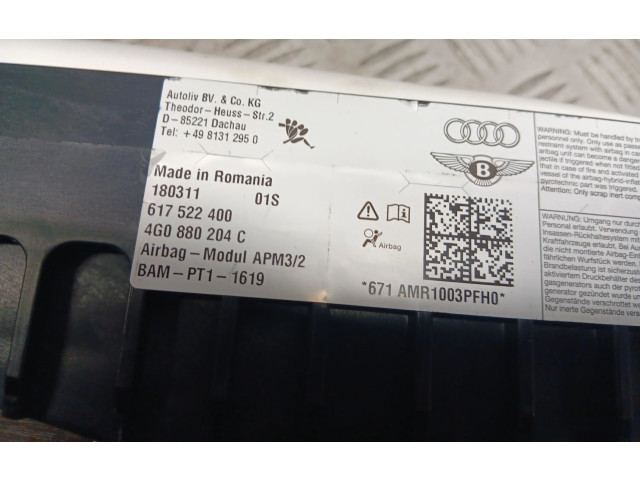 Рулевая рейка Надувная подушка для пассажира 4G0880204C Audi A6 S6 C7 4G 2011 - 2018 года