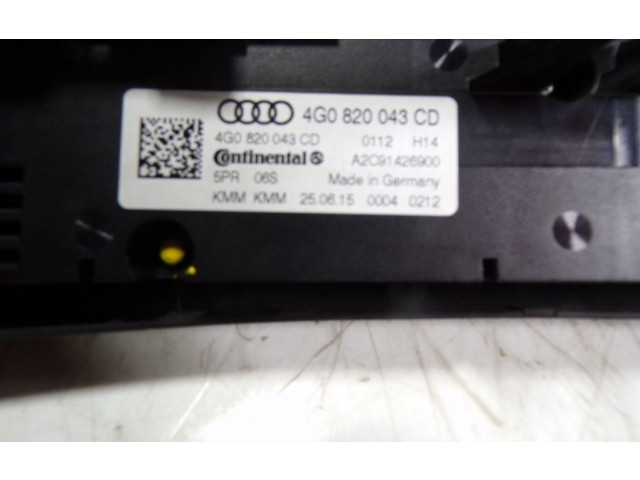 Блок управления климат-контролем 4G0820043CD5PR, 4G0820043CD   Audi A7 S7 4G