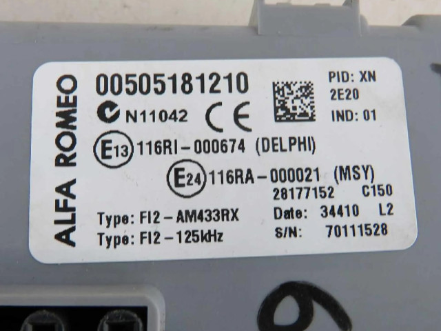 Pojistková skříňka 00505181210 Alfa Romeo Mito 2011