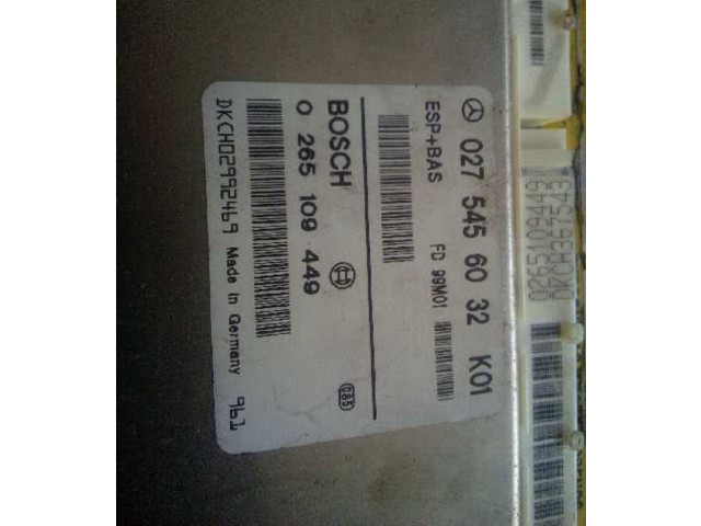 Блок управления АБС 0275456032   Mercedes-Benz A W168