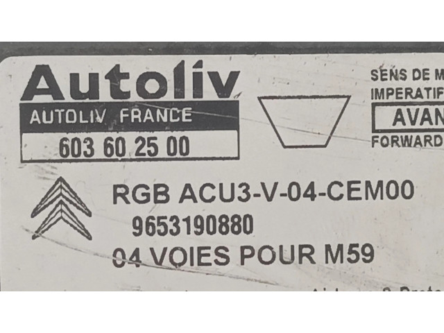 Блок подушек безопасности 603602500, 9653190880   Citroen Berlingo