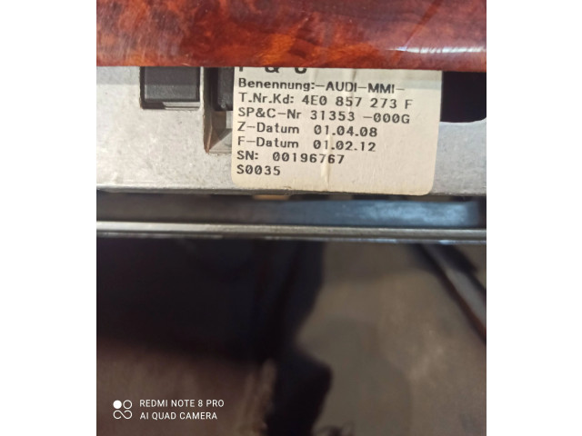 Дисплей 4E0857273F, 31353000G Audi A8 S8 D3 4E