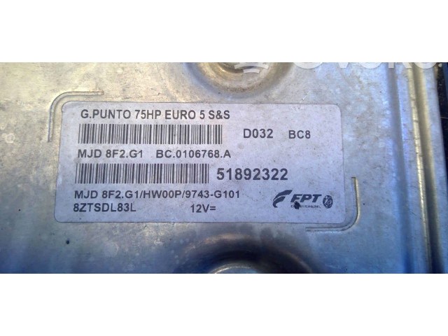 Řídící jednotka Fiat Punto Evo 2011