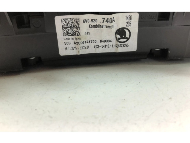 Панель приборов 6V0920740A Skoda Fabia Mk3 (NJ)