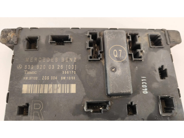 Řídící jednotka 6398200326, 356170 Mercedes-Benz Vito Viano W639 2004