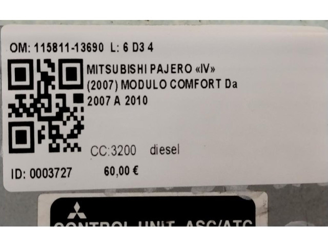 Комфортный модуль 115811-13690, 115811-13690 Mitsubishi Pajero