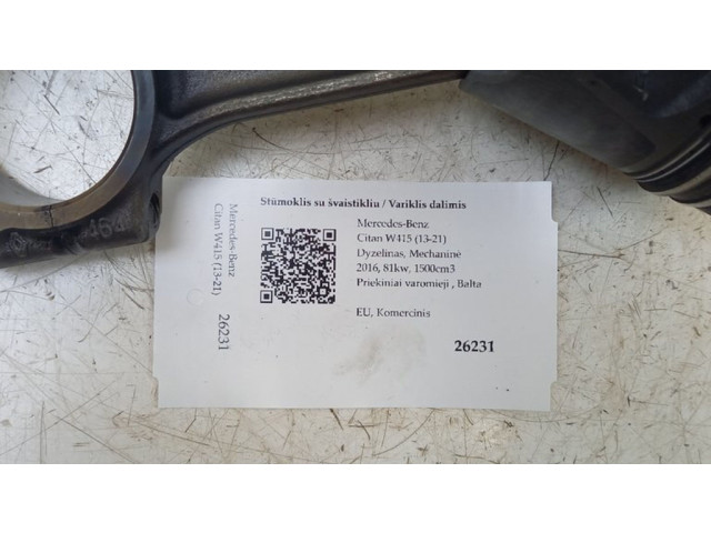 Píst 07657H Mercedes-Benz Citan W415 pro naftový motor 1.5