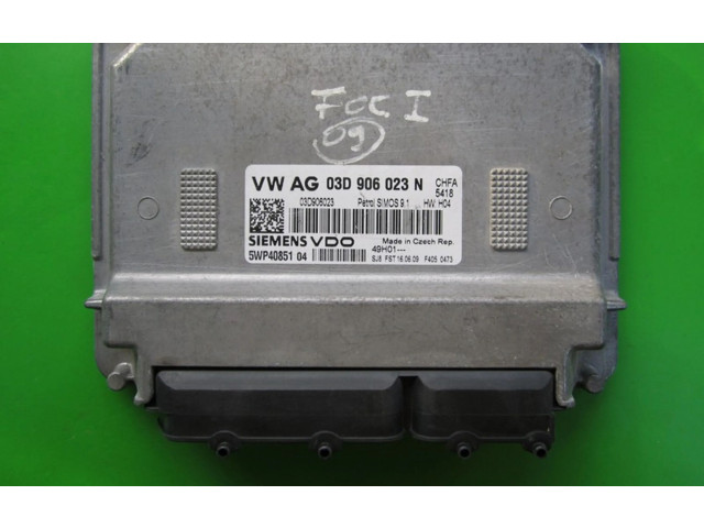 Блок управления двигателем Блок управления 03D906023N, 5WP40851   Skoda Fabia Mk2 (5J)