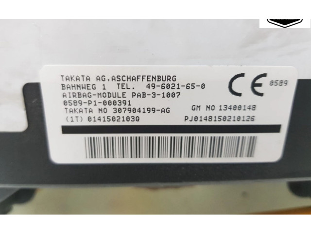 Подушка безопасности пассажира 13400148, 13400148   Opel Meriva B