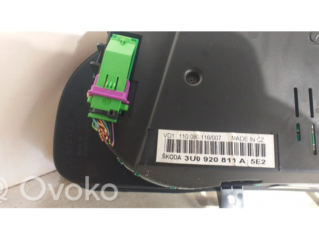 Панель приборов 3U0920811A Skoda Superb B5 (3U)