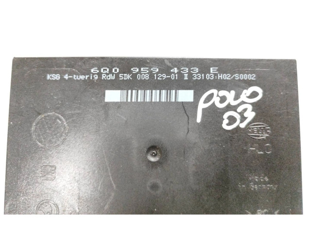 Блок комфорта 6Q0959433E, 5DK00812901 Skoda Fabia Mk1 (6Y)