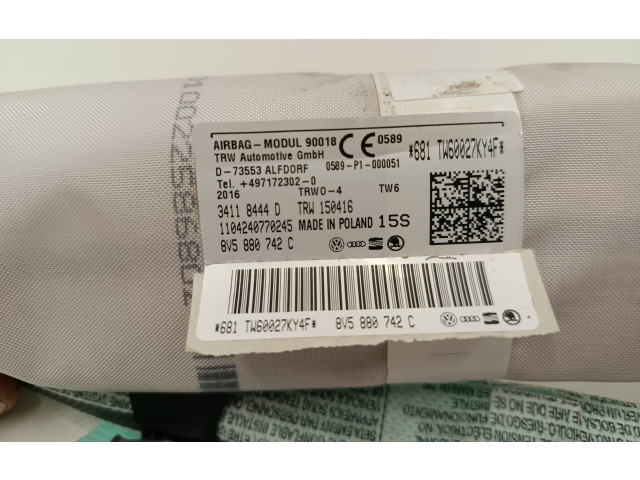 Боковая подушка безопасности 8V5880742C, 1104240770245 Audi A3 S3 8V