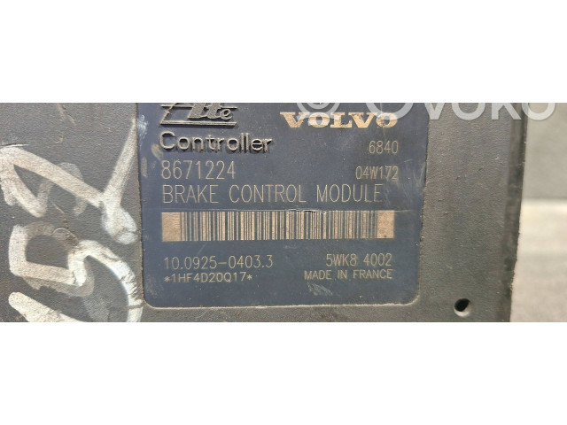 Блок АБС 8671224, 5WK84002 Volvo XC90 2003 - 2006 года