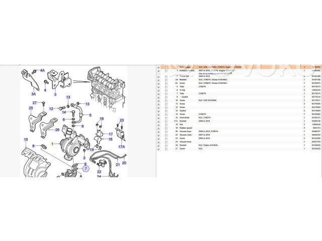 Turbodmychadlo Турбина 93184791, 55205483   Saab 9-3 Ver2   Z 19 DTH