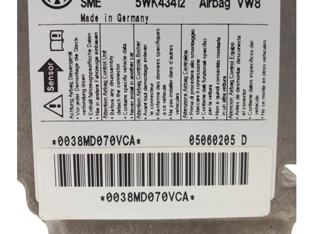 Блок подушек безопасности 5WK43412 Volkswagen Jetta V