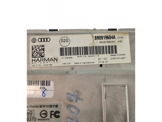 Дисплей 8r0919604a, 8R0919604A Audi Q5 SQ5