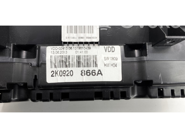 Přístrojová deska  Volkswagen Caddy 2012 2K0920866A  