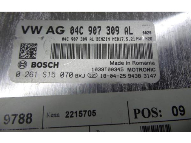 Řídící jednotka 04C907309AL, 0261S15070 Volkswagen T-Roc 2018