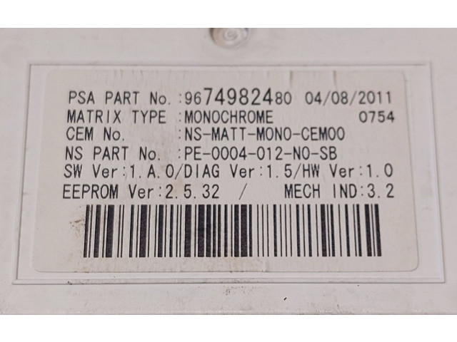 Панель приборов 9676464480, 69189770U   Peugeot 5008       