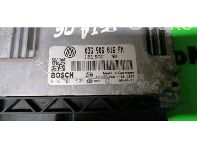 Блок управления двигателем Блок управления 0281011903, 03G906016FM Volkswagen Jetta V