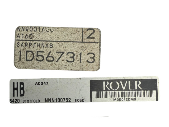 Блок управления двигателя NNN100752, N90016S0 Rover 25
