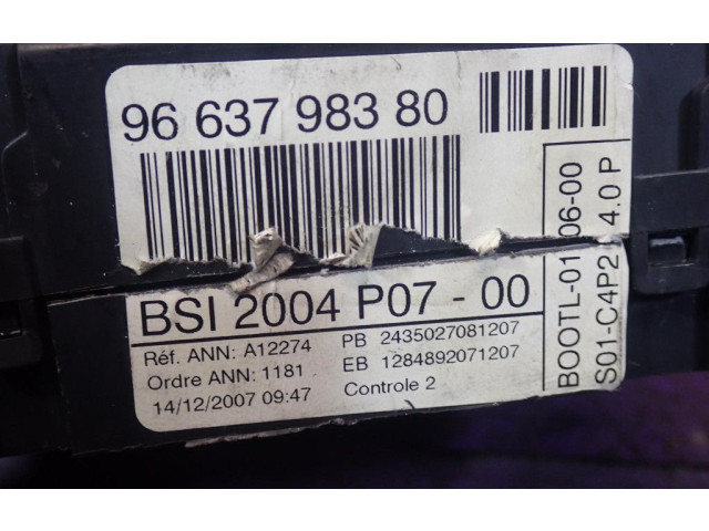 Pojistková skříňka 9663798380, 9663798380 Peugeot 1007 2007