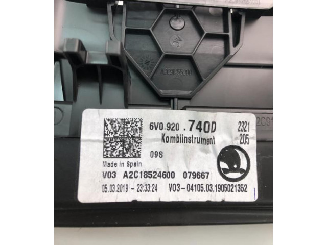 Панель приборов 6V0920740D, NP2150 Skoda Fabia Mk3 (NJ)